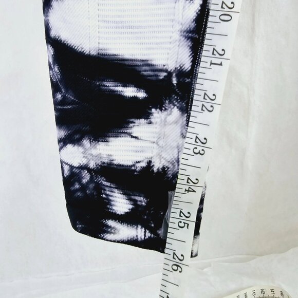 French Laundry Black & White Tie-Dye Stretch Leggings High Waist Comfy Sz L/XL - Picture 9 of 9